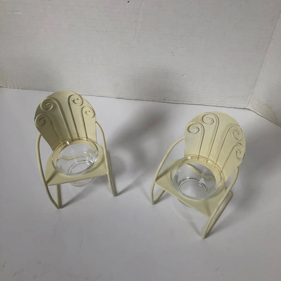 Vtg Metal Lawn Chair Candle  Holders - Picture 2 of 10